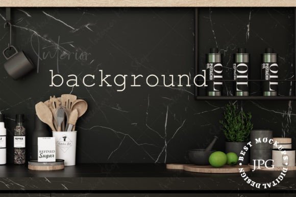 Download Blank Wall, Kitchen Mockup - Blank Collection