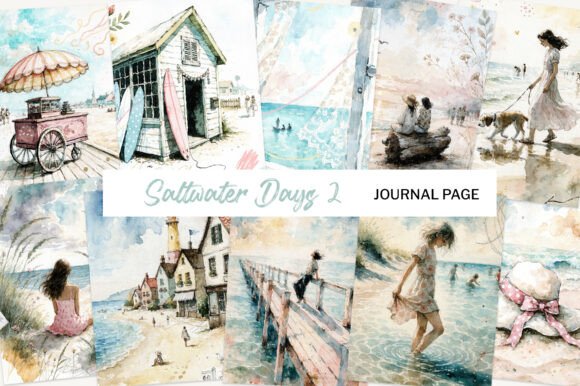 Download Coastal Summer Seaside Journal Pages - Seaside Collection