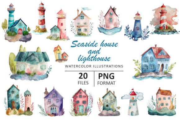 Download Seaside Houses and Lighthouses - Seaside Collection