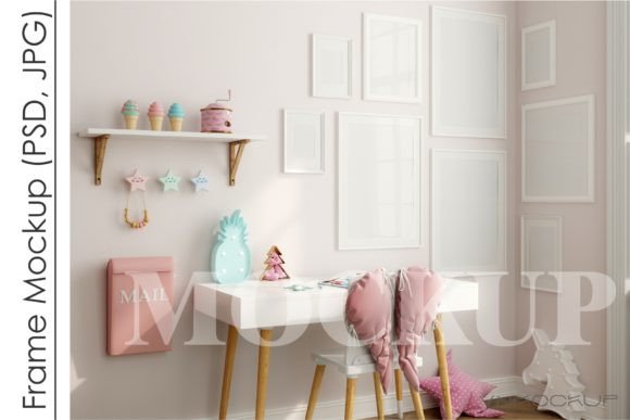 Download Frame Mockup Kids Room, Girl Room Frame - Mockup kids Collection