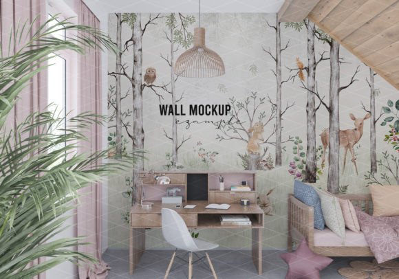 Download Wall Mockup Wallpaper Mockup Kids Room - Mockup kids Collection