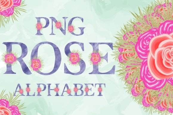 Download Watercolor Rose Alphabet - Premium Resources